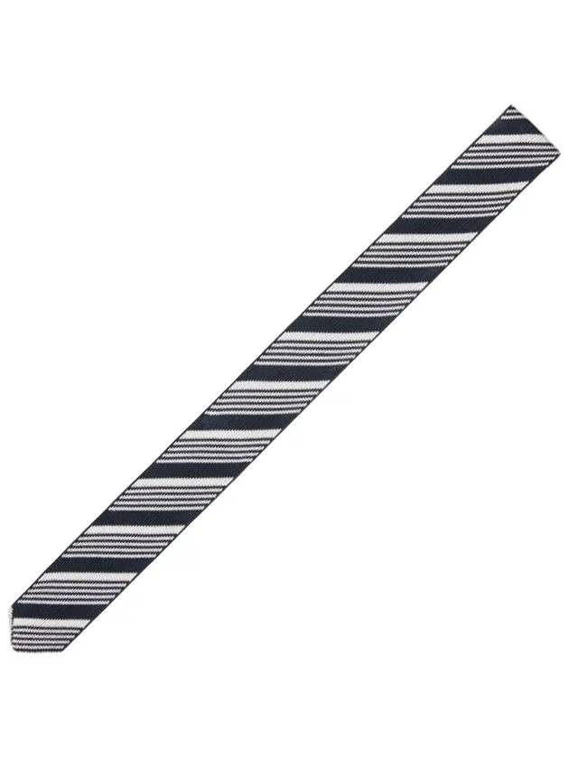 Striped Silk Tie Navy - THOM BROWNE - BALAAN 2