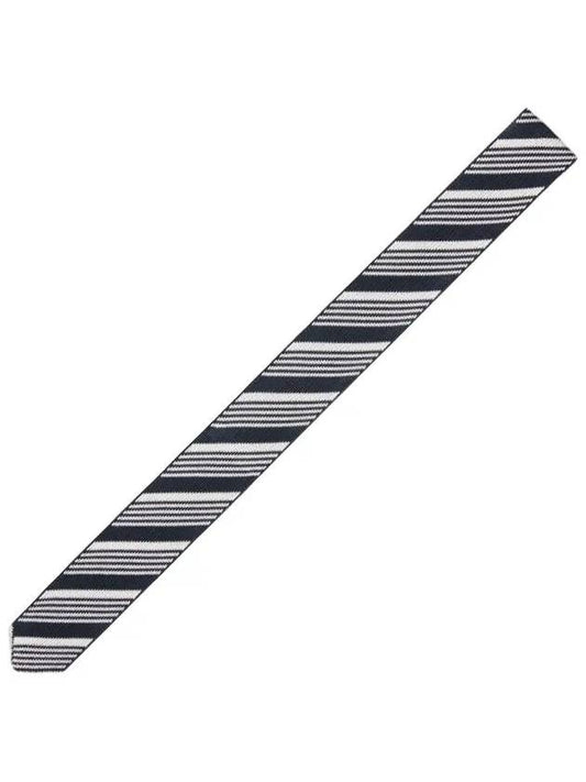 Striped Silk Tie Navy - THOM BROWNE - BALAAN 2