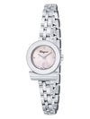 Gancini Pink Pearl Dial Watch Silver - SALVATORE FERRAGAMO - BALAAN 2