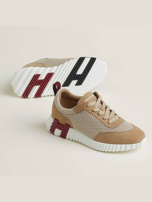 BOUNCING mesh sneakers beige women s low top H232173Z - HERMES - BALAAN 6