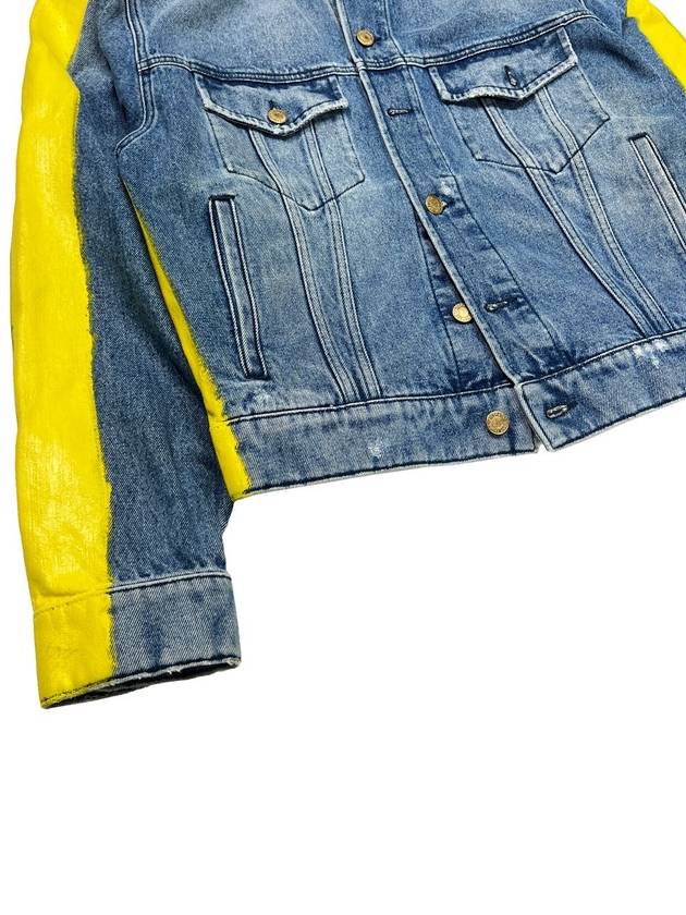 Men s Paint Logo Denim Jacket - MOSCHINO - BALAAN 4