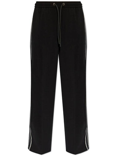 Women's Satin Track Pants Black - MONCLER - BALAAN 1