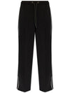 Women's Satin Track Pants Black - MONCLER - BALAAN 1