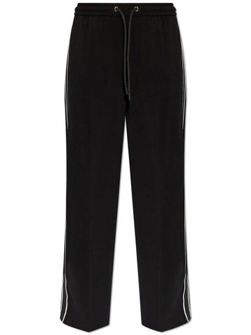 Women's Satin Track Pants Black - MONCLER - BALAAN 1