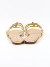 Women's Leather Rockstud Slippers Gold - VALENTINO - BALAAN 4