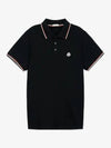 Logo Patch Polo Shirt Navy - MONCLER - BALAAN 2