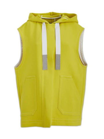 Zip-Up Hoodie Vest Yellow - FABIANA FILIPPI - BALAAN 1