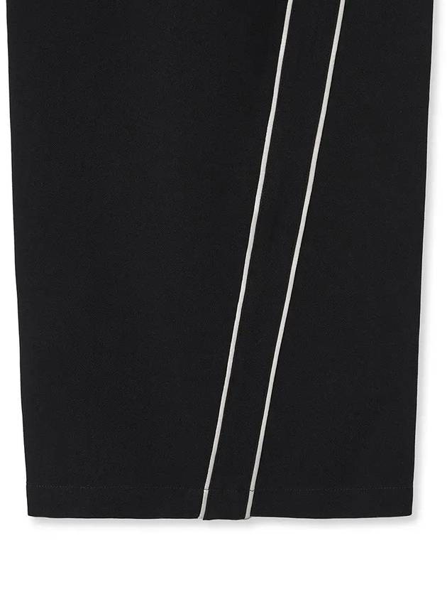 Piping Curved Track Pants Black - NOIRER - BALAAN 6