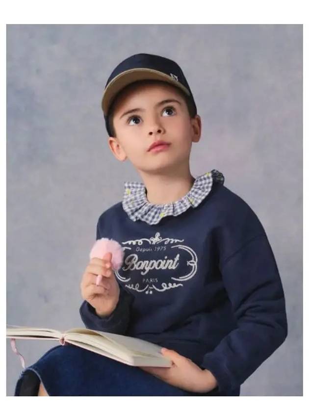 Bonpoint Tyla Sweatshirt Navy Blue W04GSWK00001 170 Italian Kids - ETC - BALAAN 4