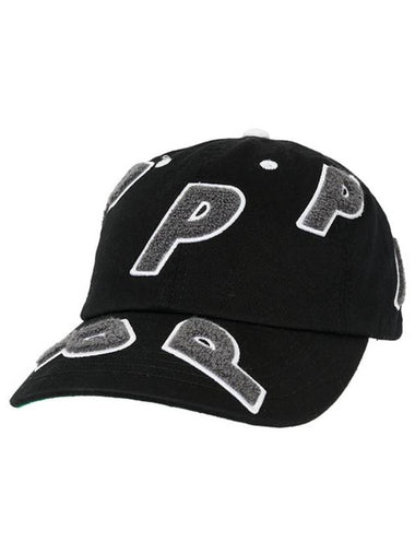 Chenille Multi P 6 Panel Cap Black P21H164 - PALACE - BALAAN 1