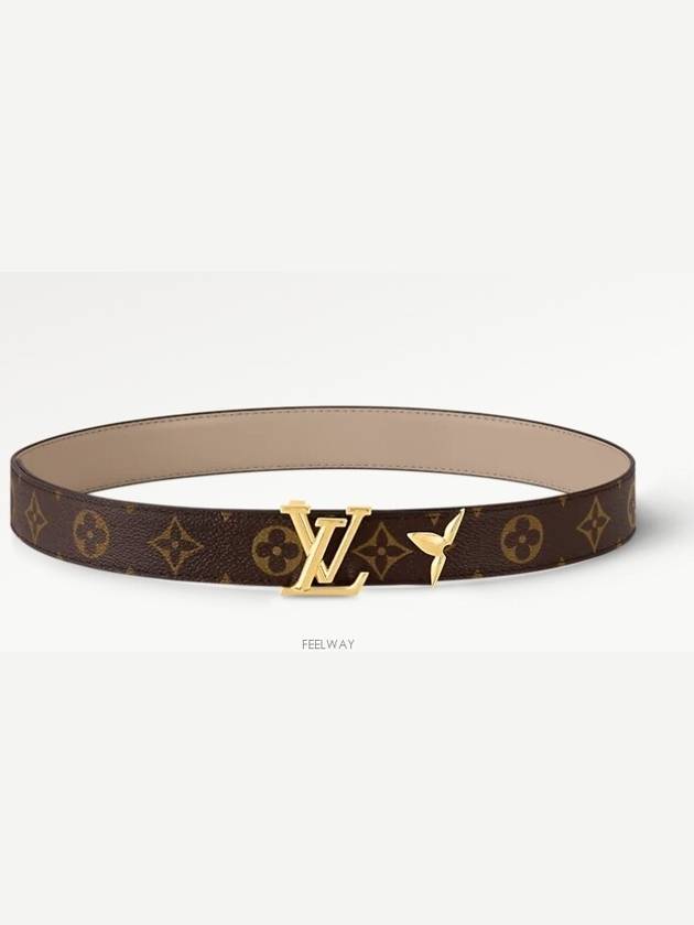 Pretty LV 30MM Reversible Leather Belt Beige Brown - LOUIS VUITTON - BALAAN 3