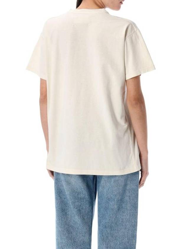 Logo Print Short Sleeve T-Shirt Crem - MAISON MARGIELA - BALAAN 3