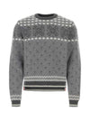 Snowflake Fair Isle Wool Knit Top Grey - THOM BROWNE - BALAAN 1