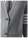 Milano Fine Merino Cardigan Light Grey - THOM BROWNE - BALAAN 10