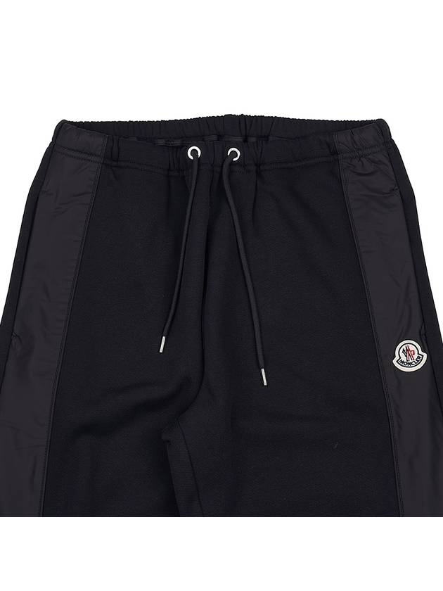 Drawstring Fleece Track Pants Black - MONCLER - BALAAN 4