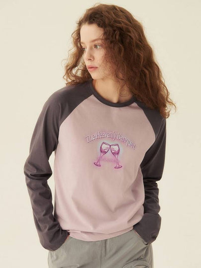 Water Became Wine Raglan Long Sleeve T-Shirt Pink - GOCORI - BALAAN 2