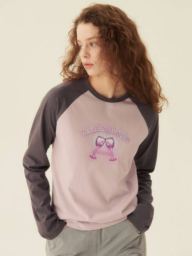 Water Became Wine Raglan Long Sleeve T-Shirt Pink - GOCORI - BALAAN 1