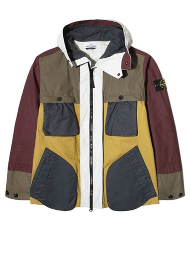 Men's Tela Placcata Wappen Patch Color Pocket Hooded Jacket - STONE ISLAND - BALAAN 1