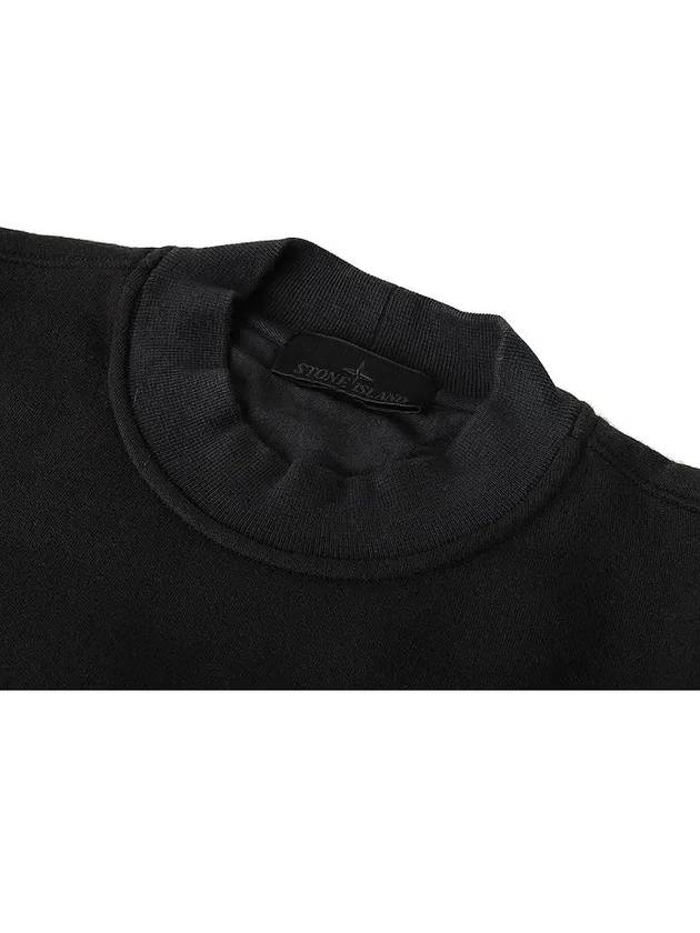 Ghost Piece Cotton Jersey Crew Neck Sweatshirt Black - STONE ISLAND - BALAAN 4