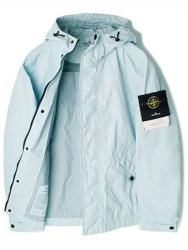 Membrana 3L TC Breathable Water-Resistant Hooded Jacket Sky Blue - STONE ISLAND - BALAAN 9