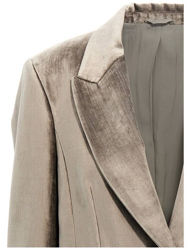 Brunello Cucinelli Single-Breasted Chenille Blazer - BRUNELLO CUCINELLI - BALAAN 3