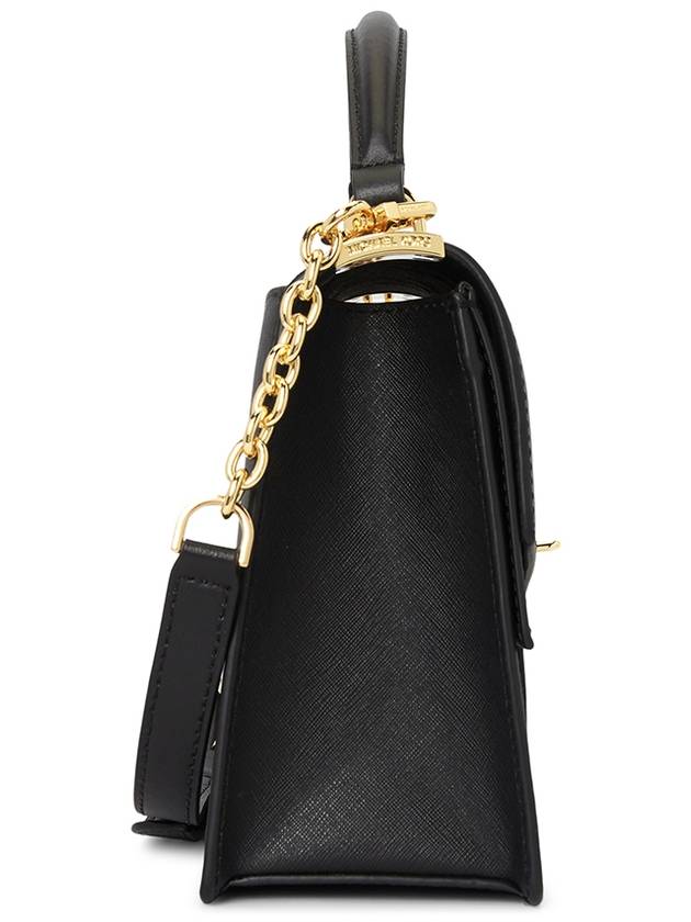 Greenwich Saffiano Strap Medium Shoulder Bag Black - MICHAEL KORS - BALAAN 4