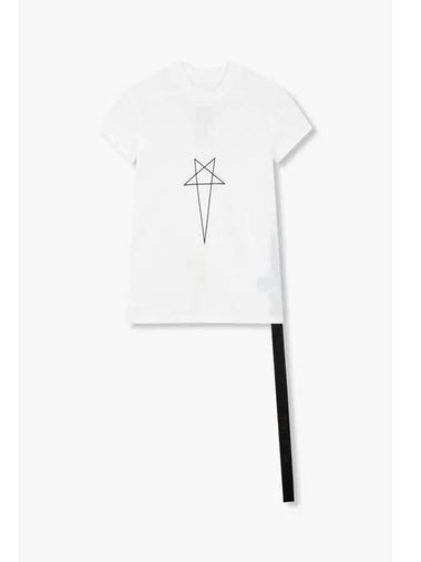 WOMEN DRKSHDW Pentagram Small Level T Shirt White - RICK OWENS - BALAAN 1