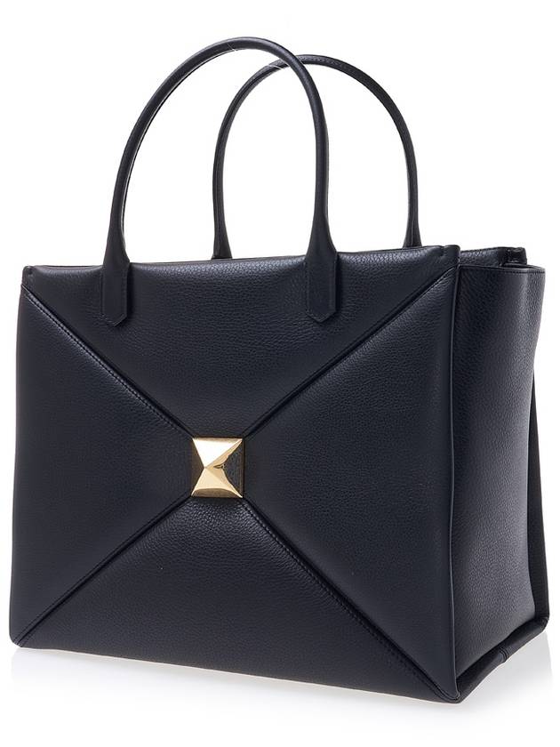 One-Stud Tote Bag Black - VALENTINO - BALAAN 3