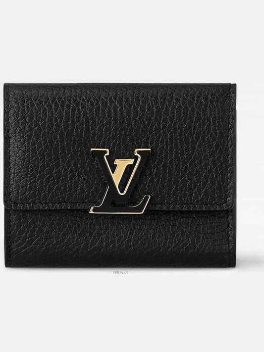 Capucines XS Taurillon Medium Wallet Black - LOUIS VUITTON - BALAAN 2