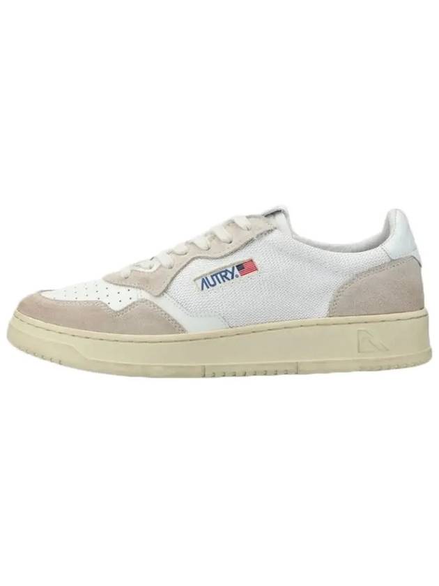 Men's Medalist Mesh Suede Low Top Sneakers White - AUTRY - BALAAN 3