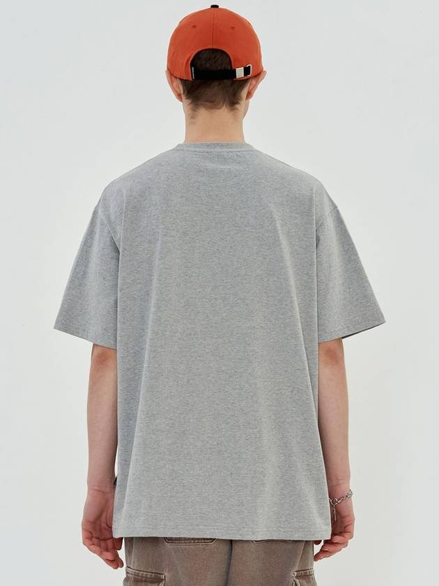 Flower Logo Short Sleeve T-Shirt Grey - UNALLOYED - BALAAN 4