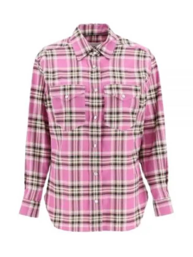 Mayola Check Shirt Fuchsia - ISABEL MARANT - BALAAN 2