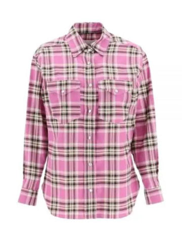 MAYOLA CH0006FA A1I39E BURD Check Flannel Shirt - ISABEL MARANT - BALAAN 1