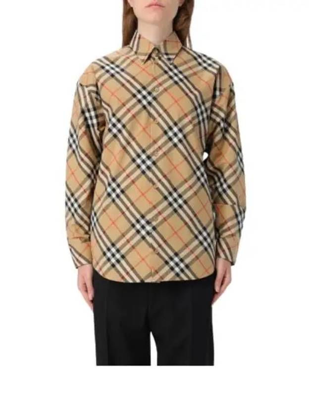 Check Pattern Shirt Beige - BURBERRY - BALAAN 2