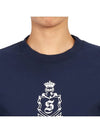 Vendome Cotton Short Sleeve T-Shirt Navy - SPORTY & RICH - BALAAN 7