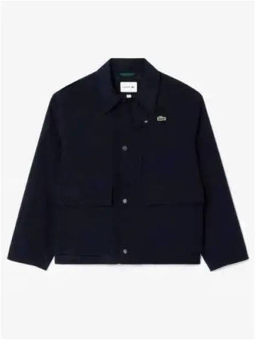 Men s Shirt Collar Outer Dark Navy - LACOSTE - BALAAN 1