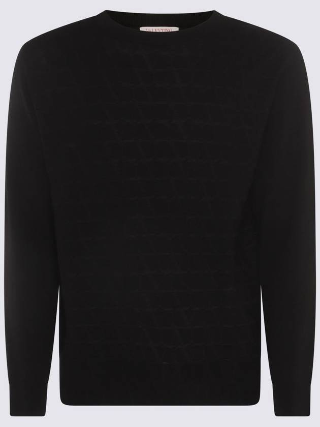 Valentino Garavani Black Wool Knitwear - VALENTINO - BALAAN 1