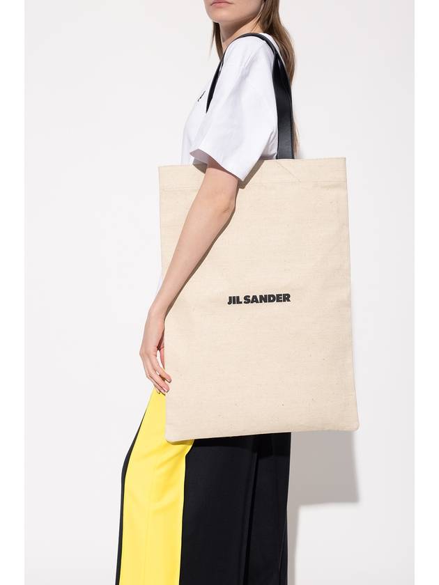 Women's Logo Shopper Tote Bag Cream - JIL SANDER - BALAAN 3