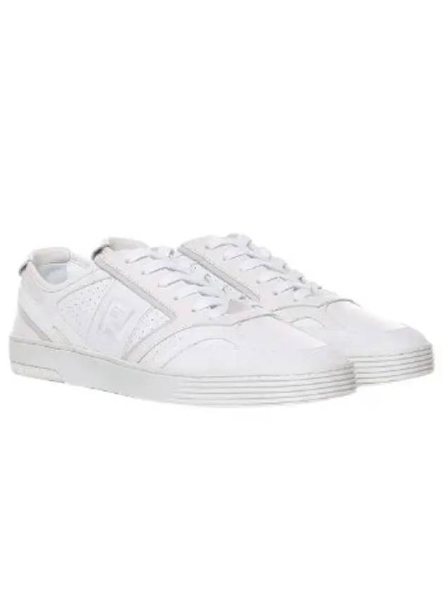 Step Leather Low Top Sneakers White - FENDI - BALAAN 2