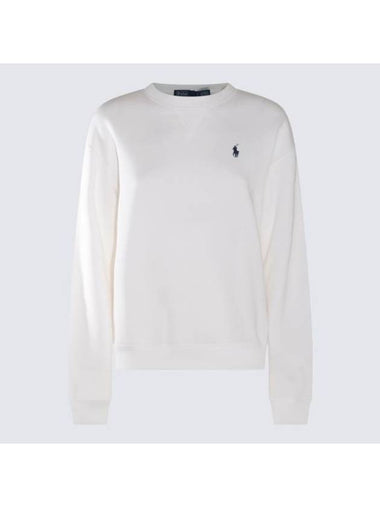 Embroidered Logo Cotton Sweatshirt White - POLO RALPH LAUREN - BALAAN 1