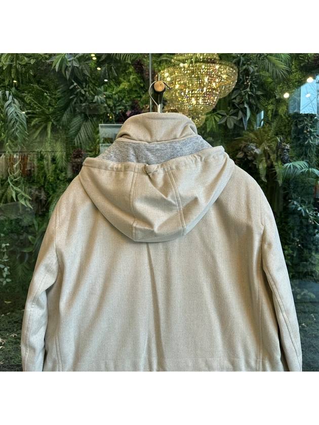 Cashmere Hooded Jacket Beige - BRUNELLO CUCINELLI - BALAAN 6