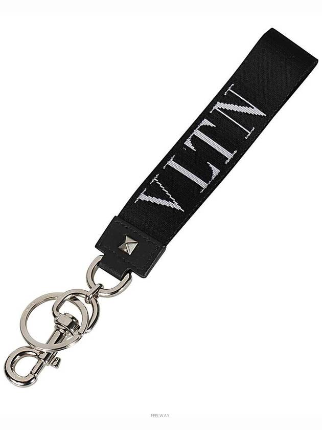 logo strap key holder black - VALENTINO - BALAAN.