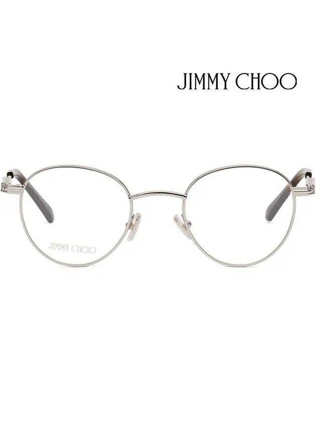 Glasses Frame JM004 YL7 Metal Frame Round Silver - JIMMY CHOO - BALAAN 3