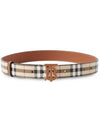 Check Monogram Decorative Leather Belt Beige - BURBERRY - BALAAN 1