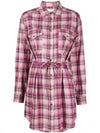 Liliane Check Midi Shirt Dress Pink - ISABEL MARANT - BALAAN 2