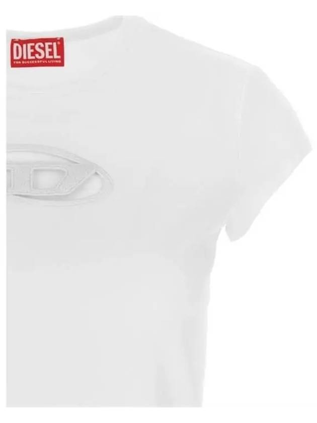 T Angie Peekaboo Logo Short Sleeve T-Shirt White - DIESEL - BALAAN 4