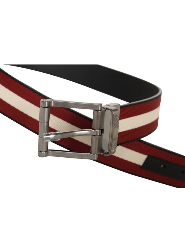 Logo Taylan 35MM Casual Reversible Belt Black Red - BALLY - BALAAN 4