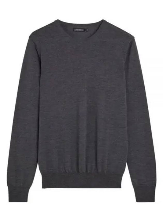 Lyle Merino Crew Neck Knit Top Grey - J.LINDEBERG - BALAAN 1