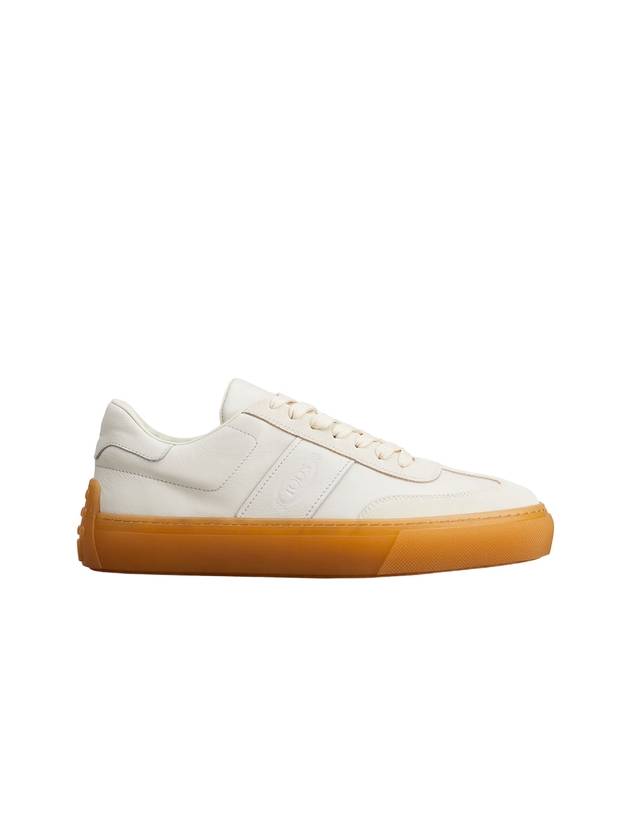 Round Toe Leather Low Top Sneakers White - TOD'S - BALAAN 2