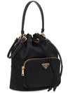 Duet Re-Nylon Bucket Bag Black Gold - PRADA - BALAAN 4